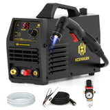 HZXVOGEN HVC55 Professional 55A Plasma Cutter | 15mm Max Severance Cut | Digital Control with 5s/10s Post-Flow | Dual Voltage 110V/220V