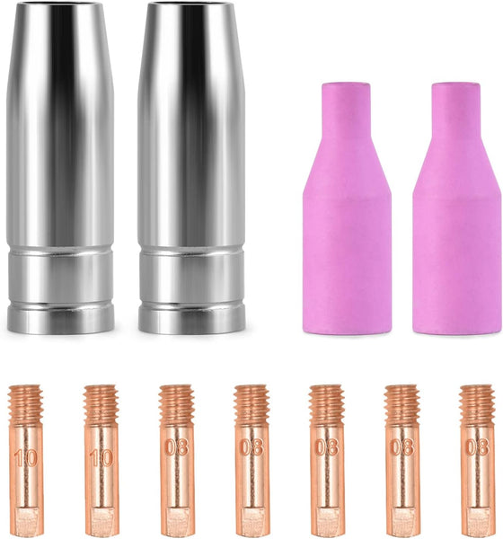 16PCS Welding Torch Consumables MB15 15AK 0.8/1.0mm 0.32