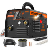 HZXVOGEN MIG145II: 3-in-1 Multifunctional Welder (Flux Core MIG/Stick/Lift TIG) with Dual Voltage (110V/220V)