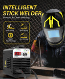 HZXVOGEN 140A Stick Welder, 110/220V ARC MMA Lift TIG Welding Machine with Hot Start Arc force Anti-Stick IGBT Portable Mini Welder Machine with Electrode Holder Cable Clamp