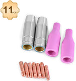16PCS Welding Torch Consumables MB15 15AK 0.8/1.0mm 0.32"/ 0.39" Contact Tip Nozzles Welding Nozzles Welding Tips Welding Torch MIG Welding Device