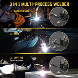 HVM140 3in1 MMA&MIG&TIG Gasless HD Digital Display Portable Flux Cored Welding Machine