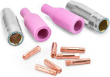 16PCS Welding Torch Consumables MB15 15AK 0.8/1.0mm 0.32"/ 0.39" Contact Tip Nozzles Welding Nozzles Welding Tips Welding Torch MIG Welding Device