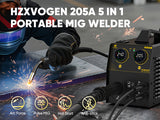 HZXVOGEN HVM205P 5-in-1 Synergic Multiprocess Welder | Aluminum Capable | Dual Voltage 110V/220V Inverter Machine The Ultimate All-in-One Powerhouse for Precision Welding and Fabrication.
