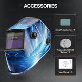 Helmet HB-001 Ocean Water Pattern Blue Model