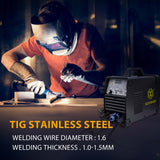 HZXVOGEN HVT250P Tig AC/DC Welder Aluminum Welding Machine ARC Stick Welder Tools IGBT Inverter