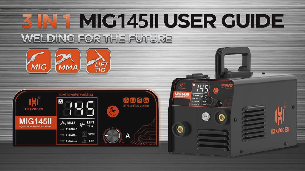 MIG145II 3 in 1 Flux Core MIG/Lift TIG/MMA Welder with Dual