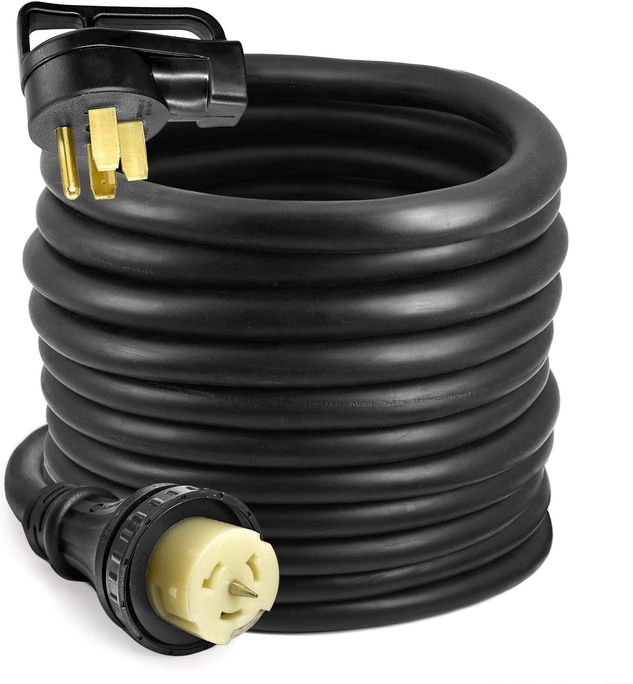 Generator Power Cord 15 ft. 50 Amp RV Extension Cord STW 12,000-Watt 250-Volt N14-50 Outlet ETL Listed Pure Copper Cable